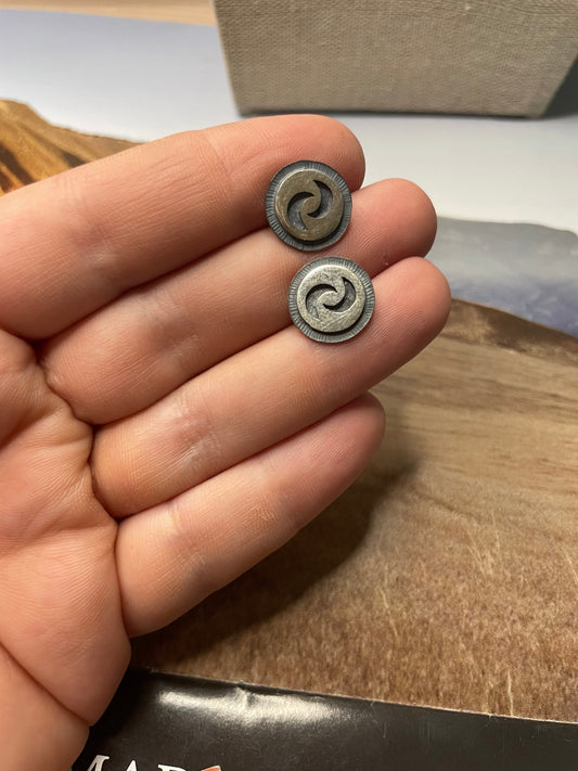 Handcrafted Sterling Silver Stud Earrings