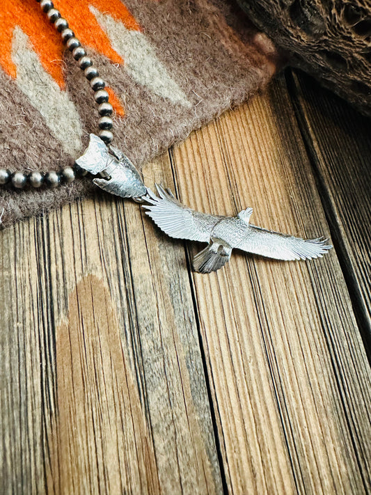 Navajo Sterling Silver Eagle Pendant
