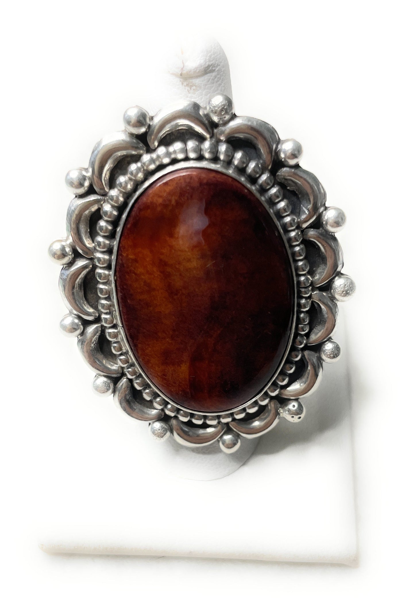 Handcrafted Spiny Sterling Silver Adjustable Ring Signed