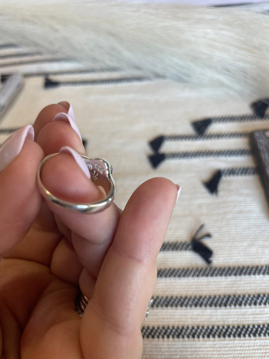 Handcrafted Sterling Silver & Blue Opal Inlay Ring