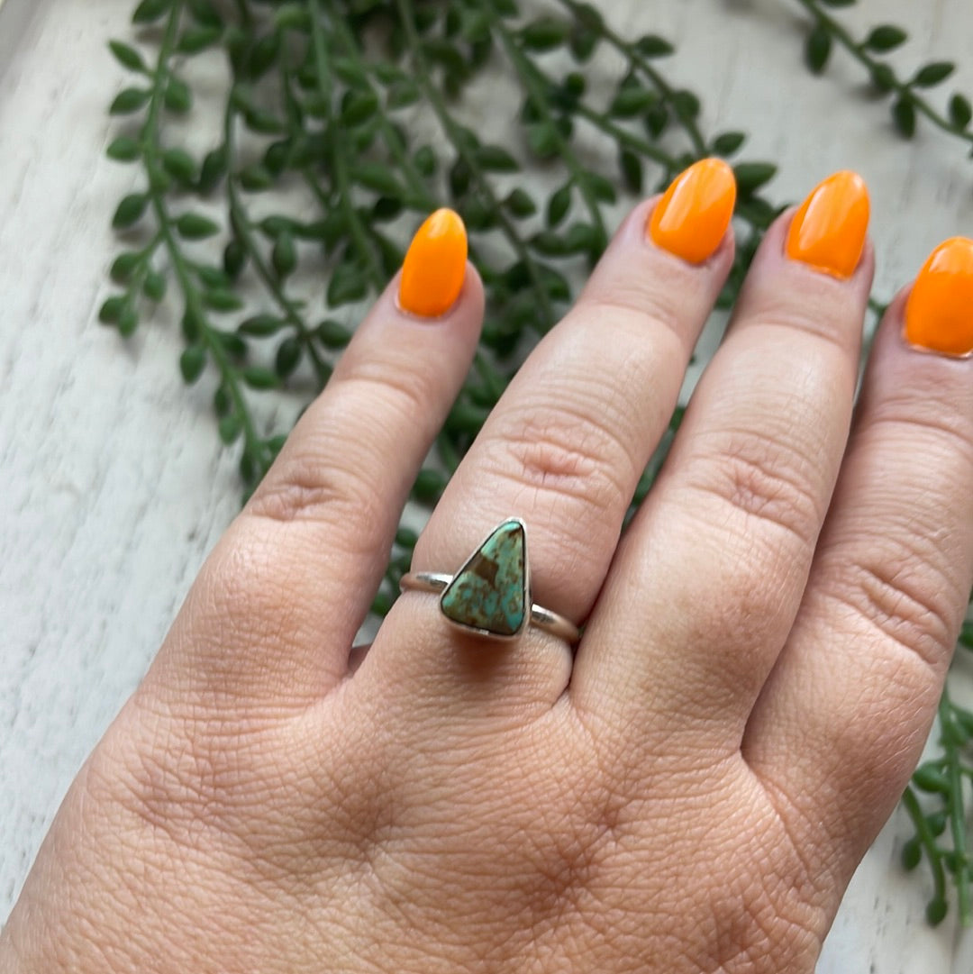 “The High Rise” Handcrafted Royston Turquoise Sterling Silver Ring