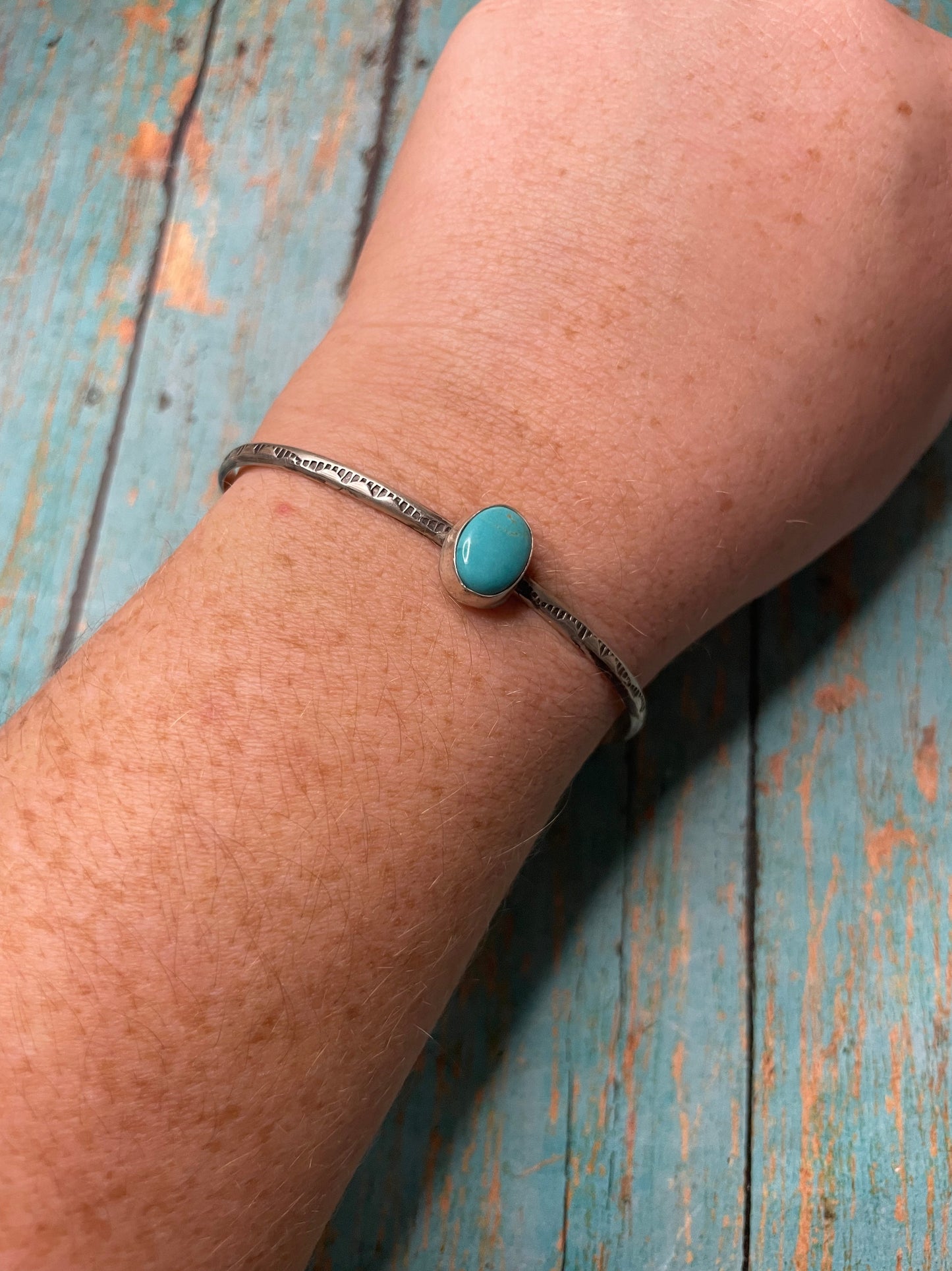 Navajo Turquoise & Sterling Silver Cuff Bracelet