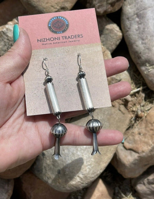 Handmade Sterling Silver Blossom Dangles