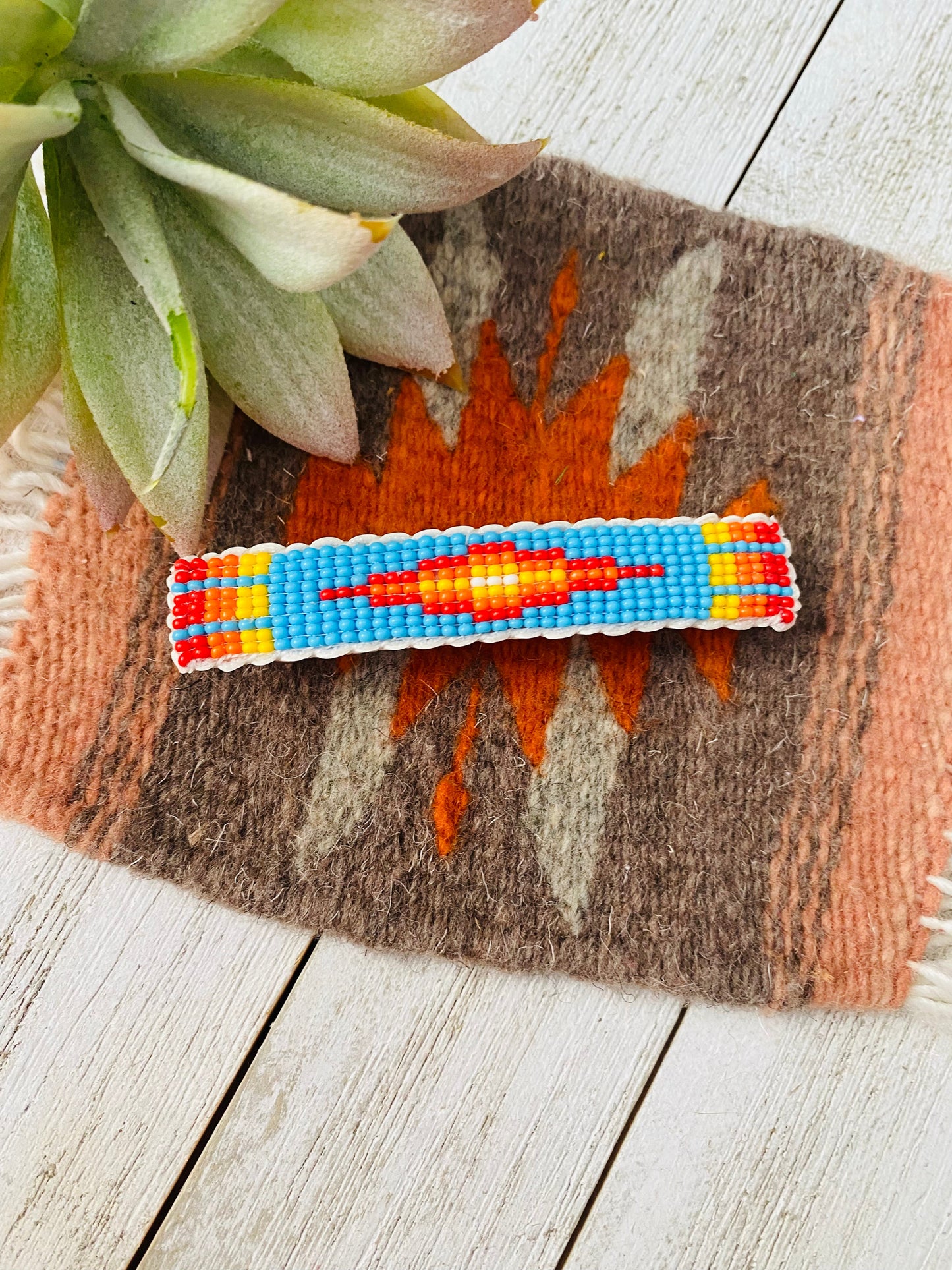 Handcrafted Handmade Beaded Barrette