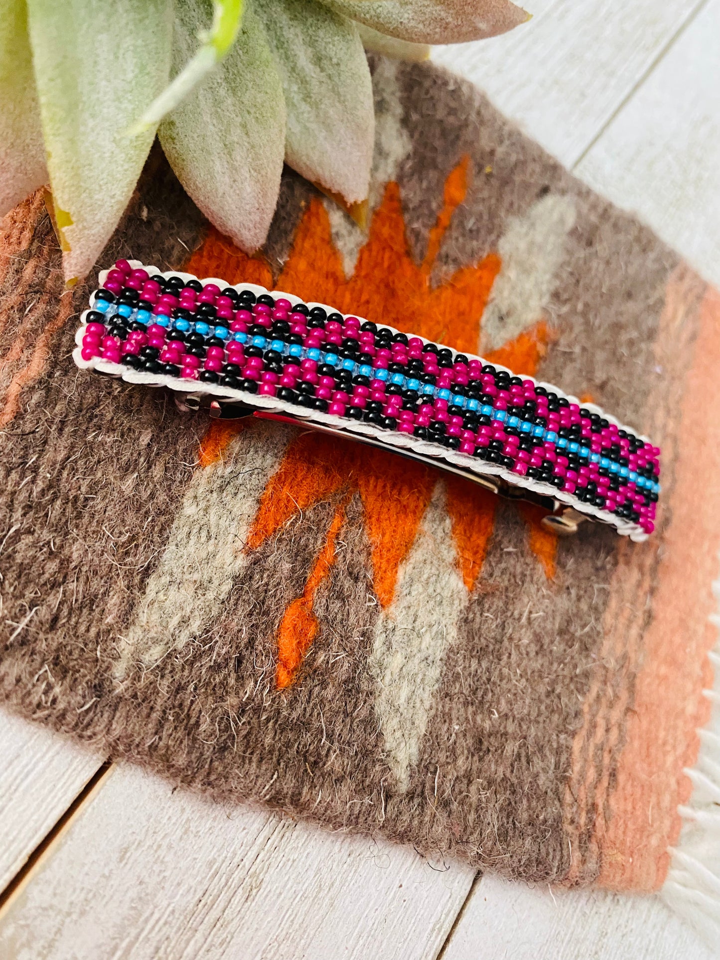 Handcrafted Handmade Beaded Barrette