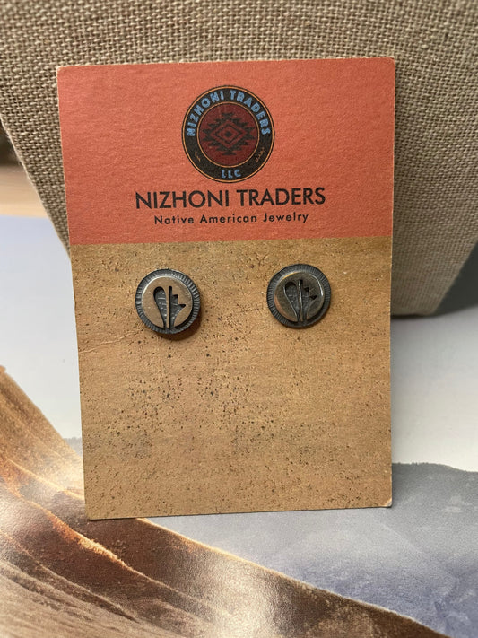 Handcrafted Sterling Silver Stud Earrings