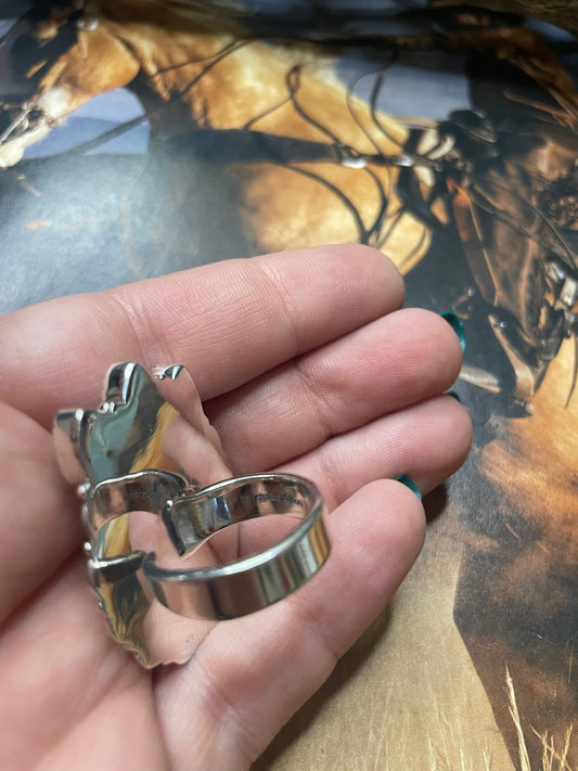Handmade Tourmaline Quartz Adjustable Ring