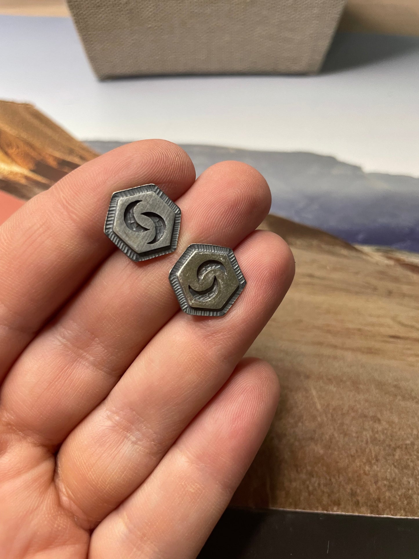 Handcrafted Sterling Silver Stud Earrings