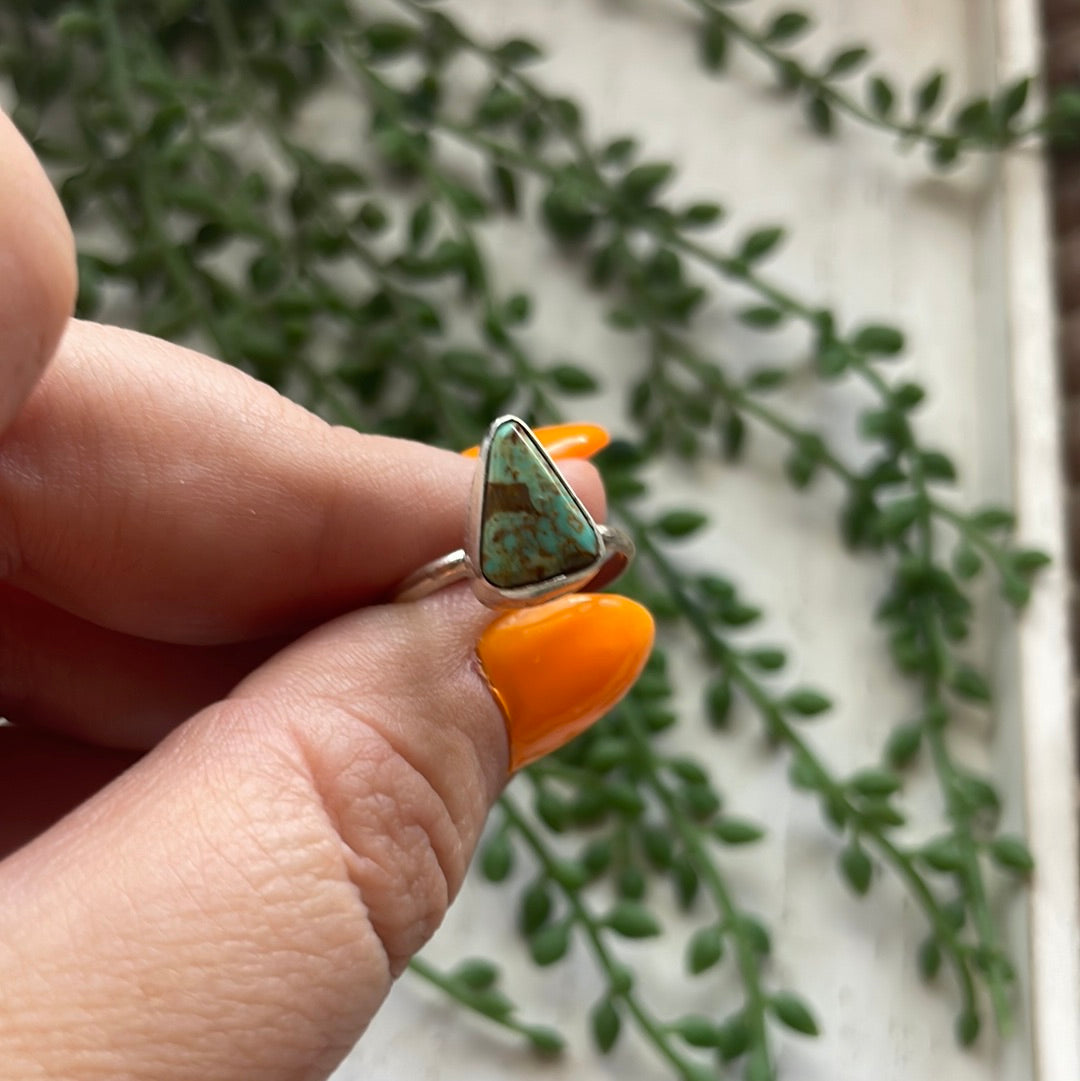 “The High Rise” Handcrafted Royston Turquoise Sterling Silver Ring