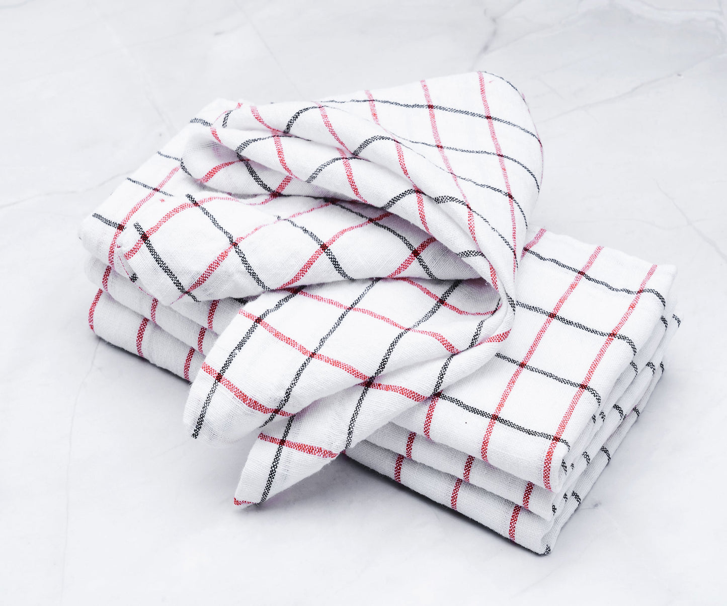 Linen Napkins - Grid Napkins Set of 4 & 8