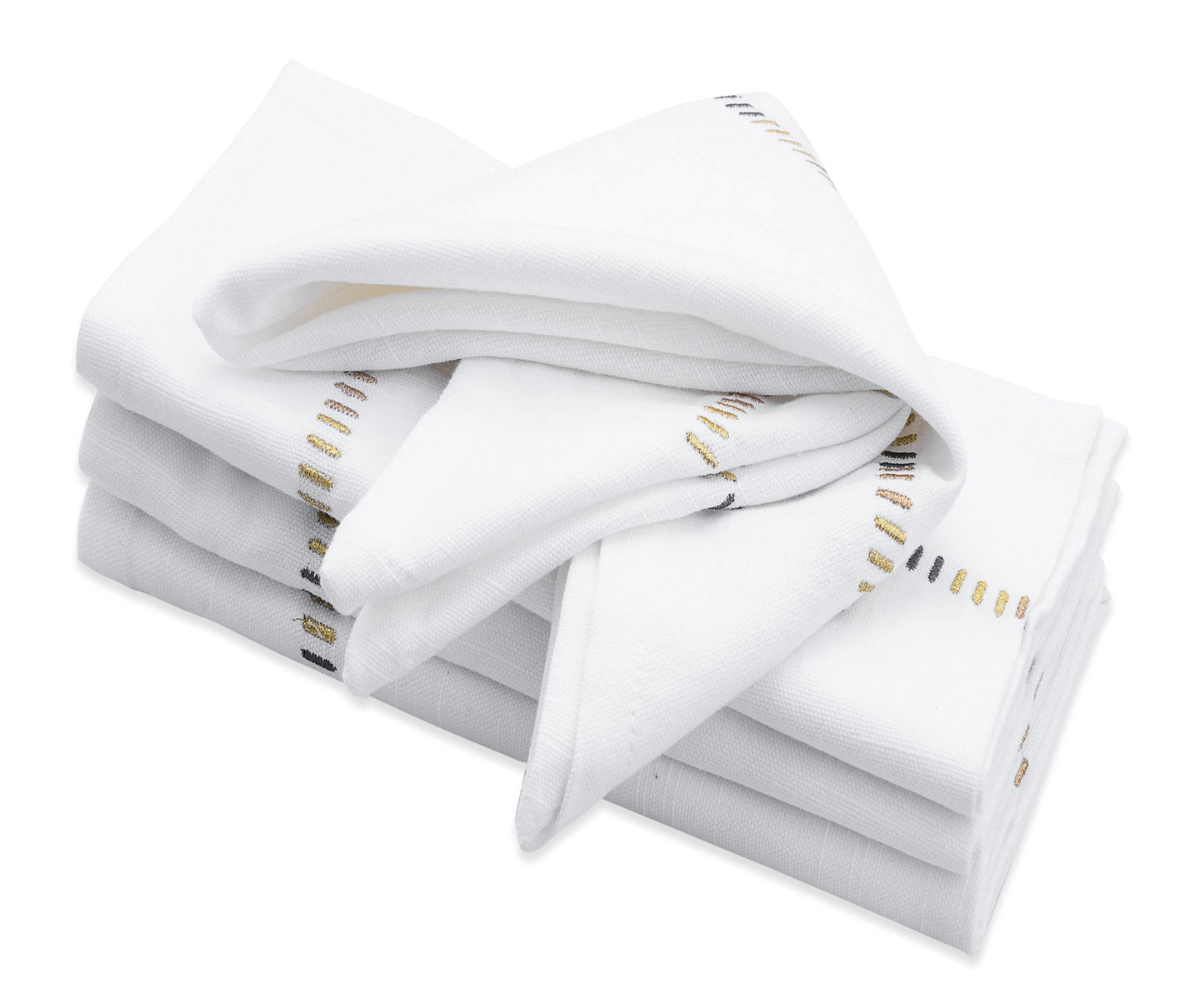 Harmonie Napkins - White Cloth Napkins Bulk