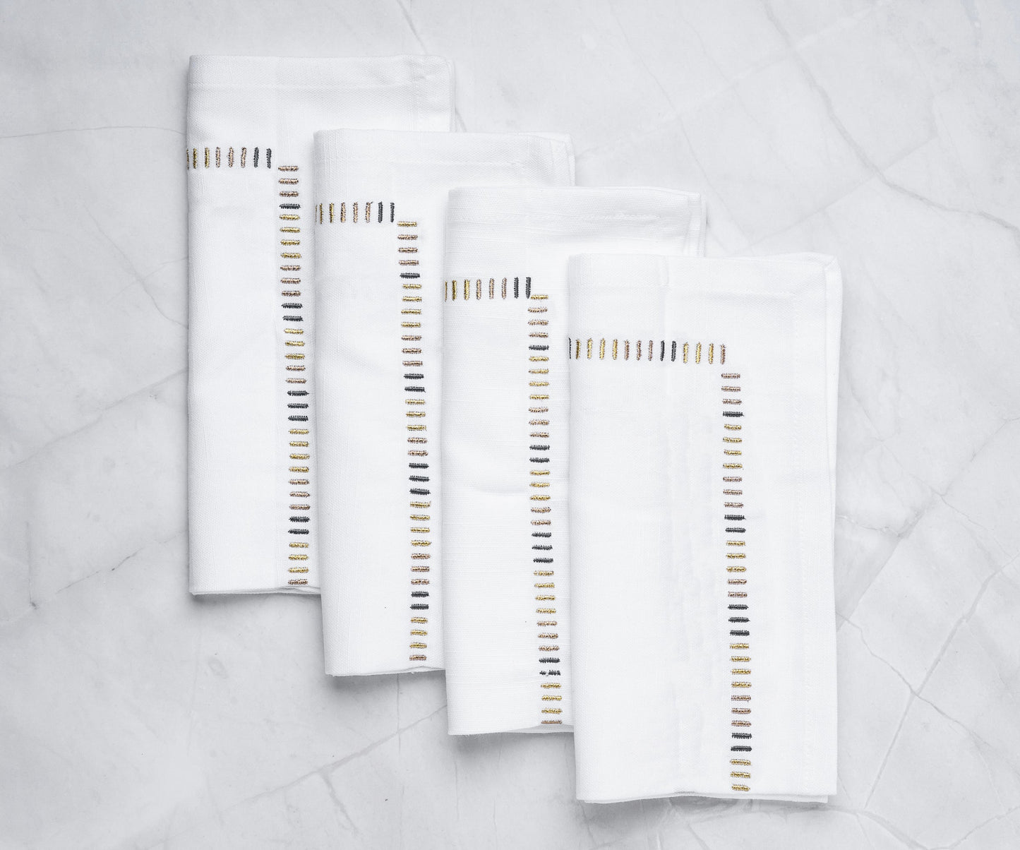 Harmonie Napkins - White Cloth Napkins Bulk