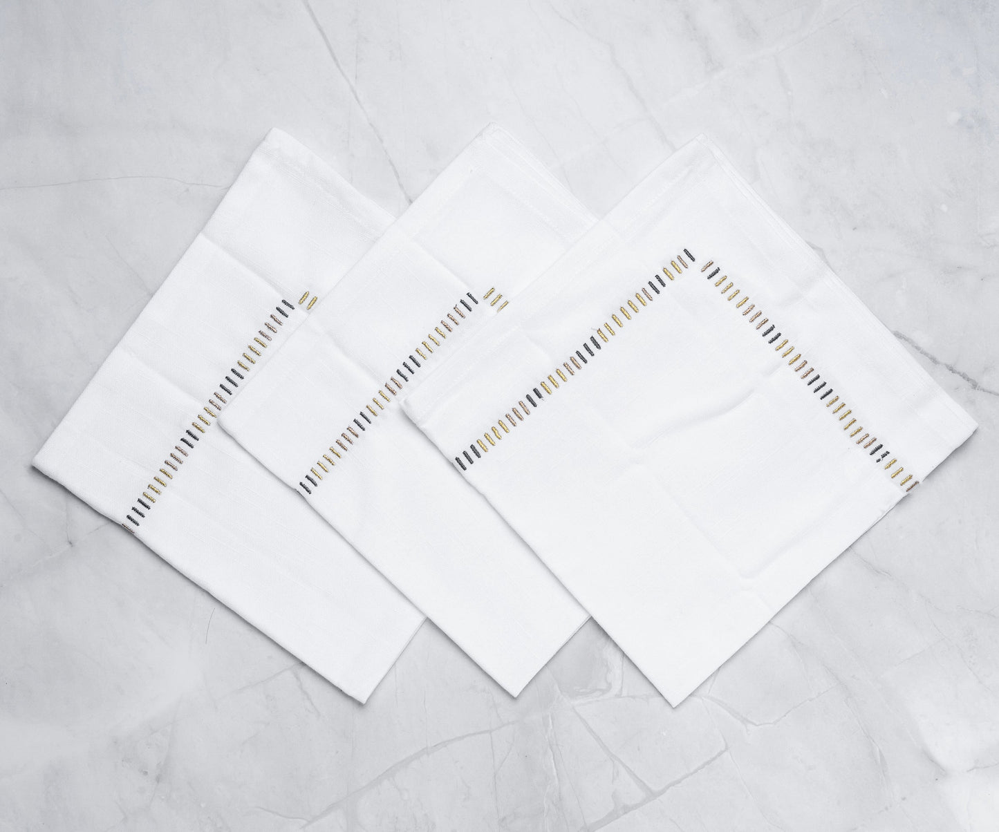 Harmonie Napkins - White Cloth Napkins Bulk
