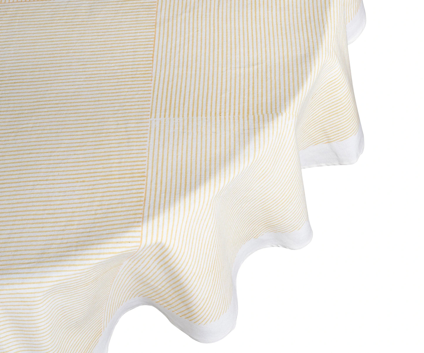Beige Printed Round Tablecloth