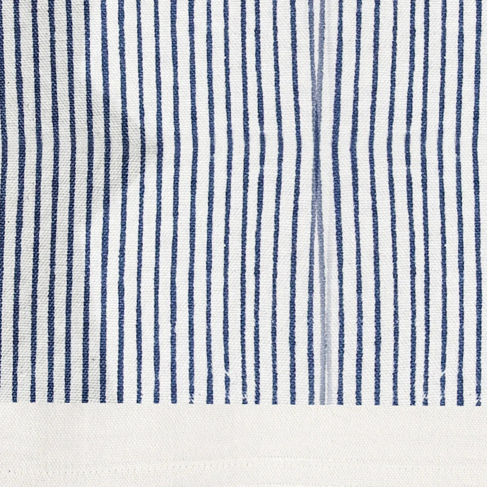 Blue Block Print Tablecloth