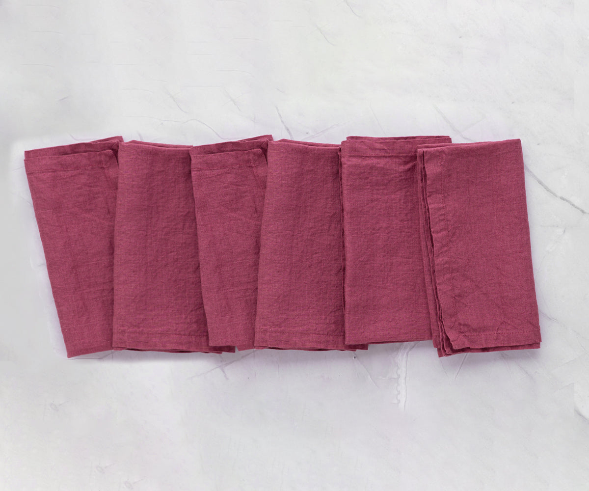 Plain Linen Napkins - Set of 4