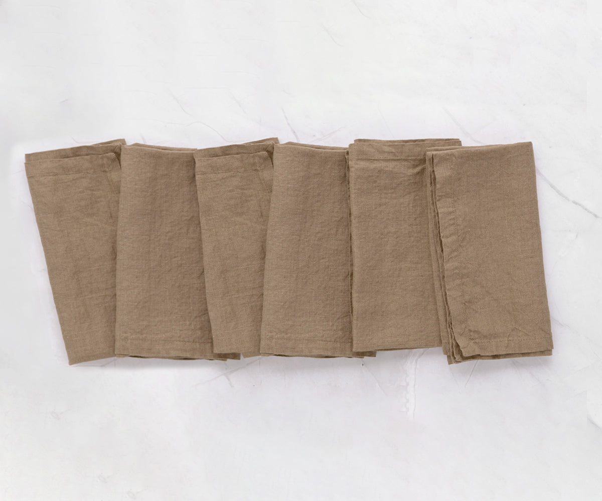 Plain Linen Napkins - Set of 4