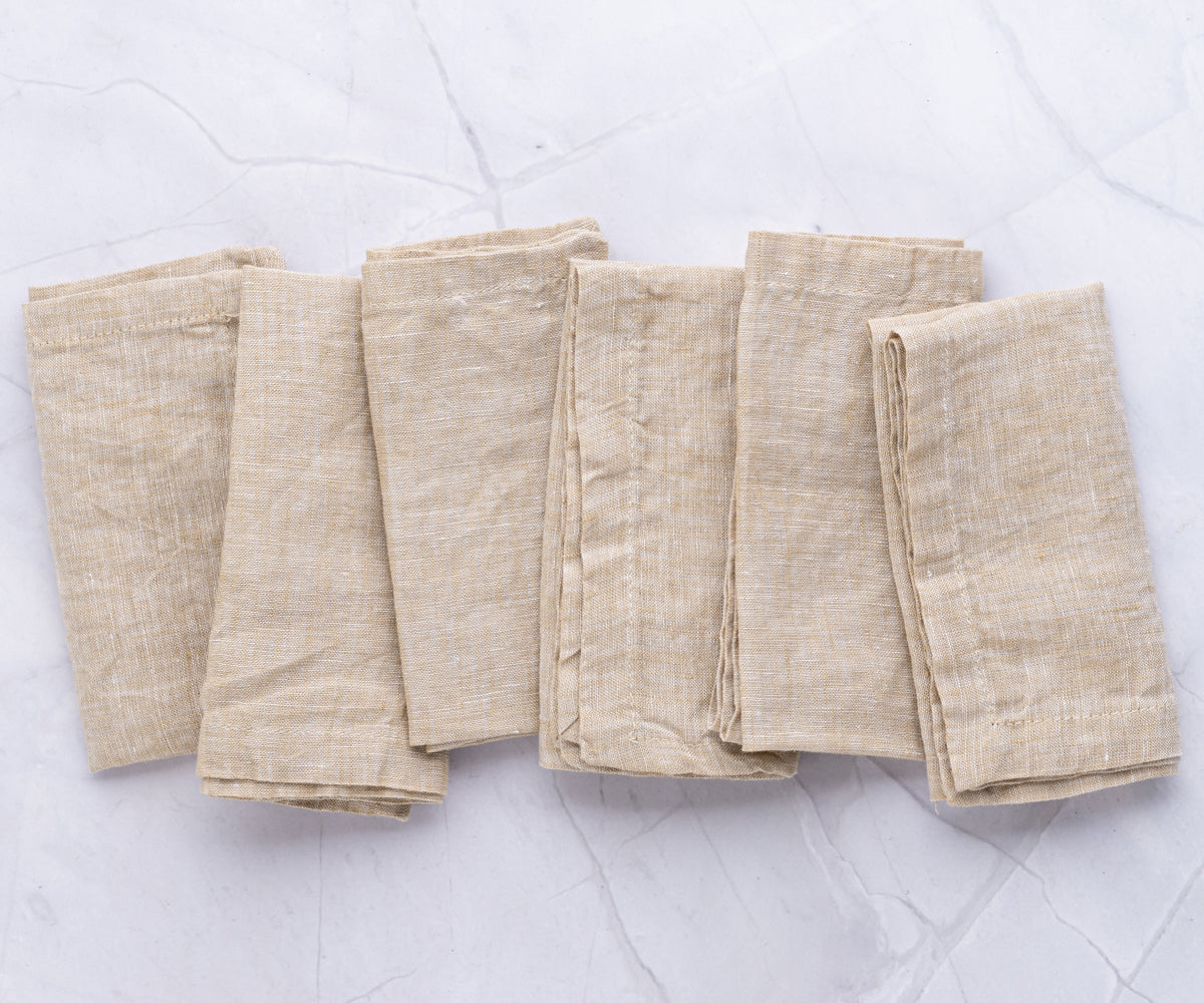 Plain Linen Napkins - Set of 4