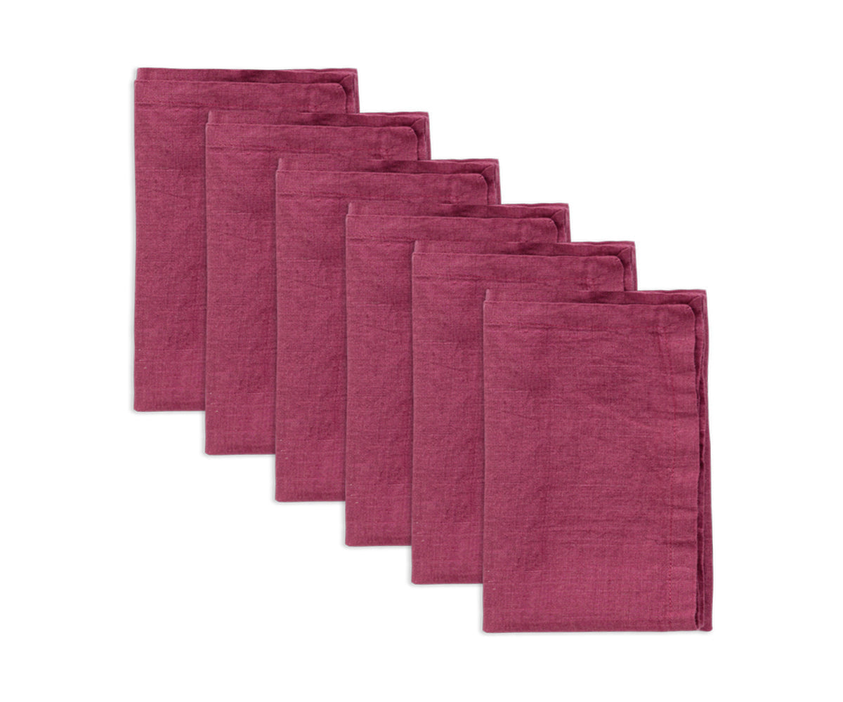 Plain Linen Napkins - Set of 4