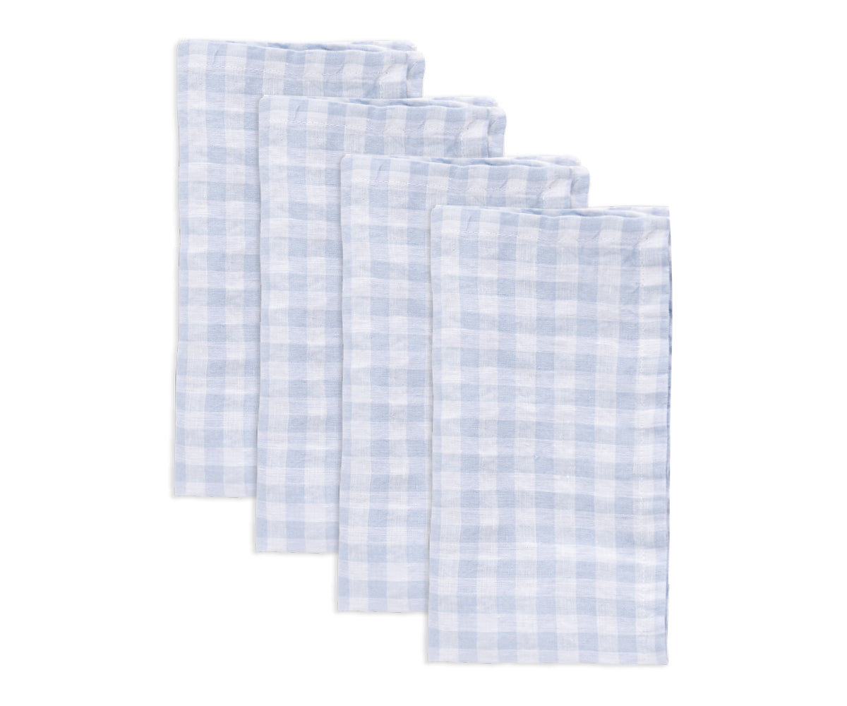Linen Table Napkins - Checkered Napkins