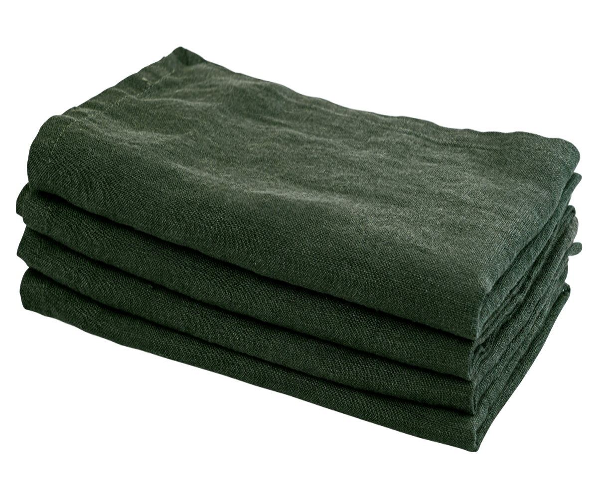 Plain Linen Napkins - Set of 4