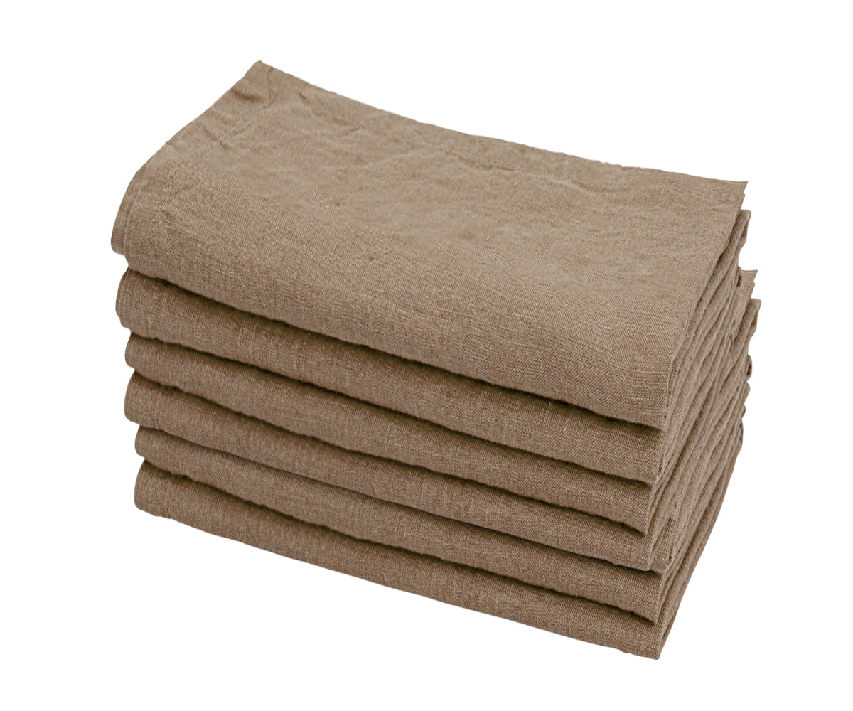 Plain Linen Napkins - Set of 4