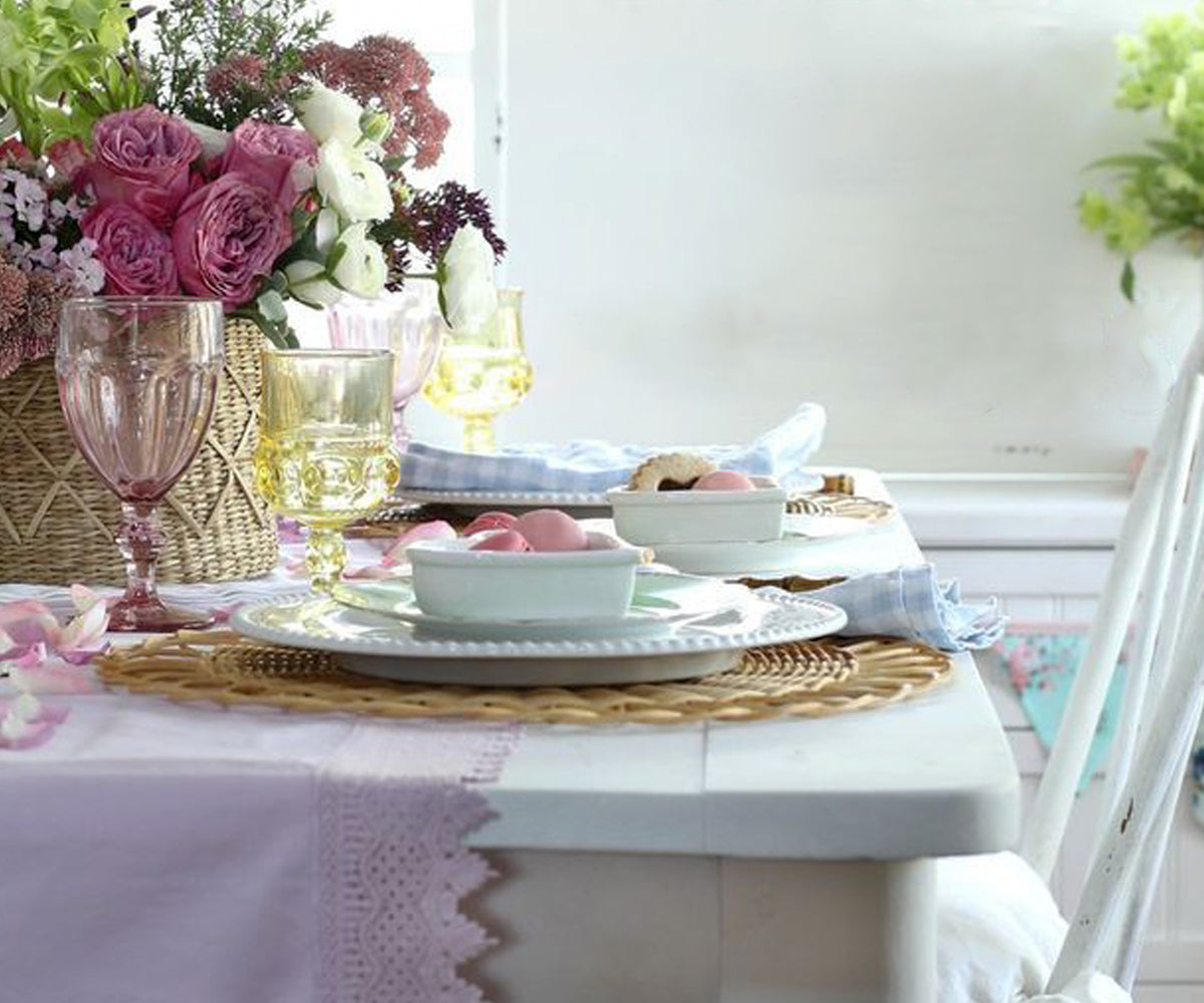 Linen Table Napkins - Checkered Napkins