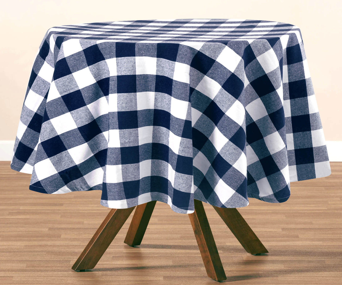 Navy Blue Round Tablecloth