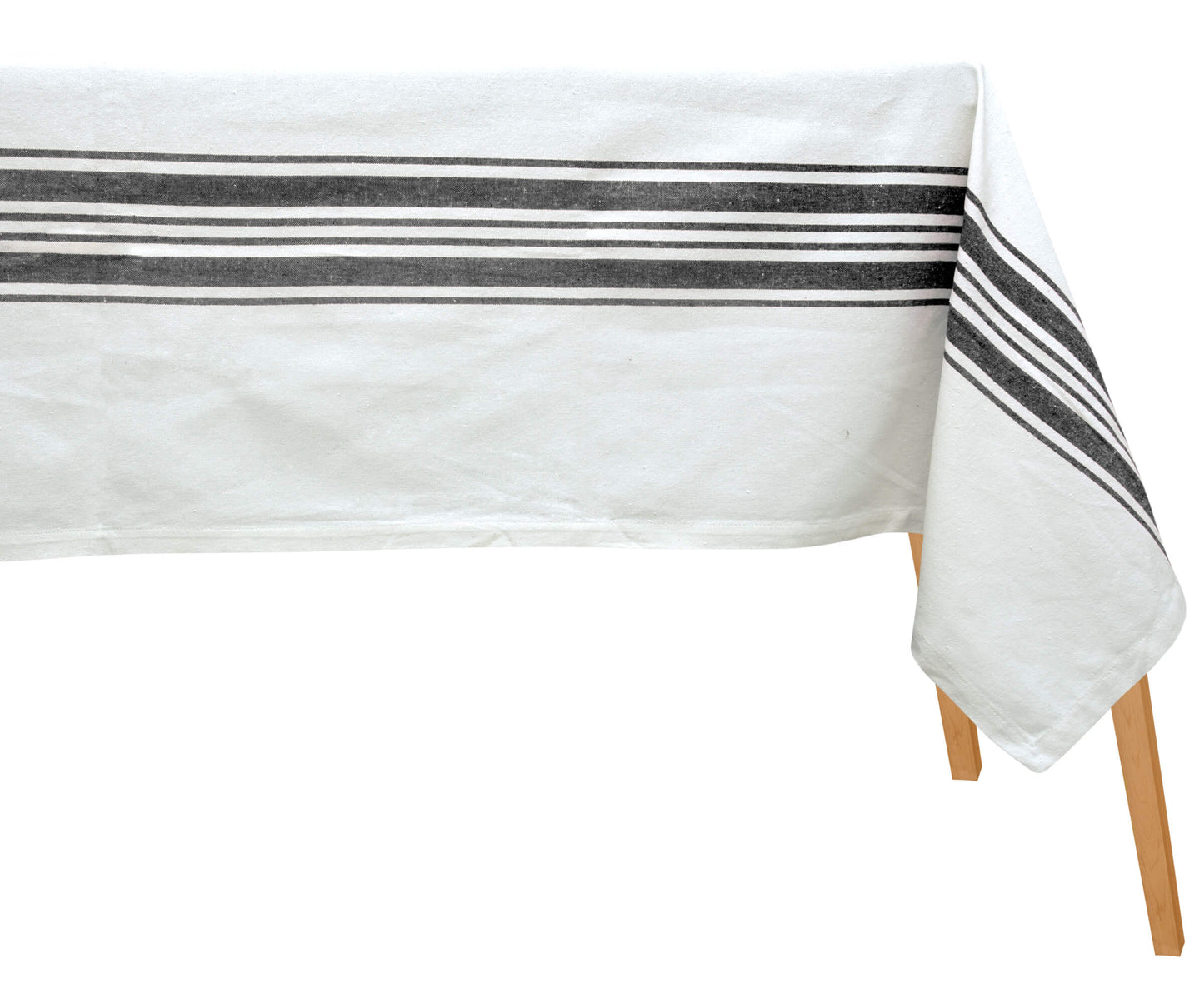 Navy Blue Striped Tablecloth