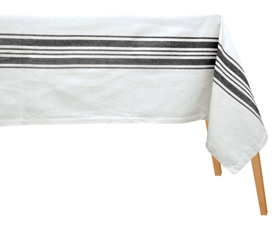 Cotton Striped Tablecloth - Rectangle Tablecloths