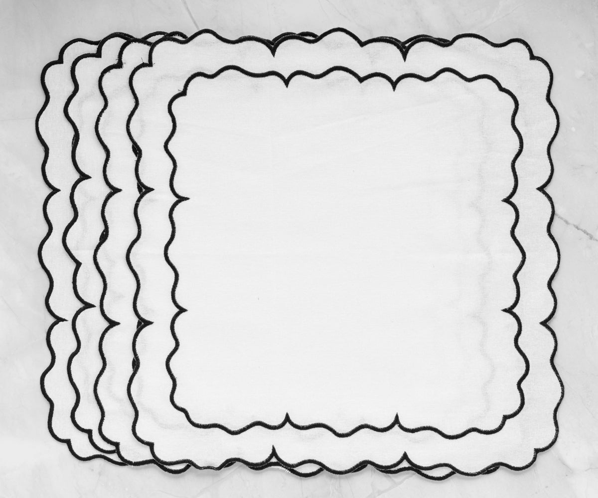 White Embroidered Napkins