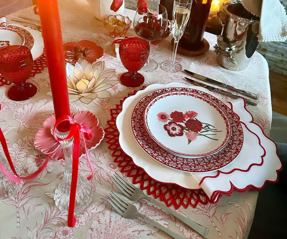 Scallop Trim Napkins - 100% Linen
