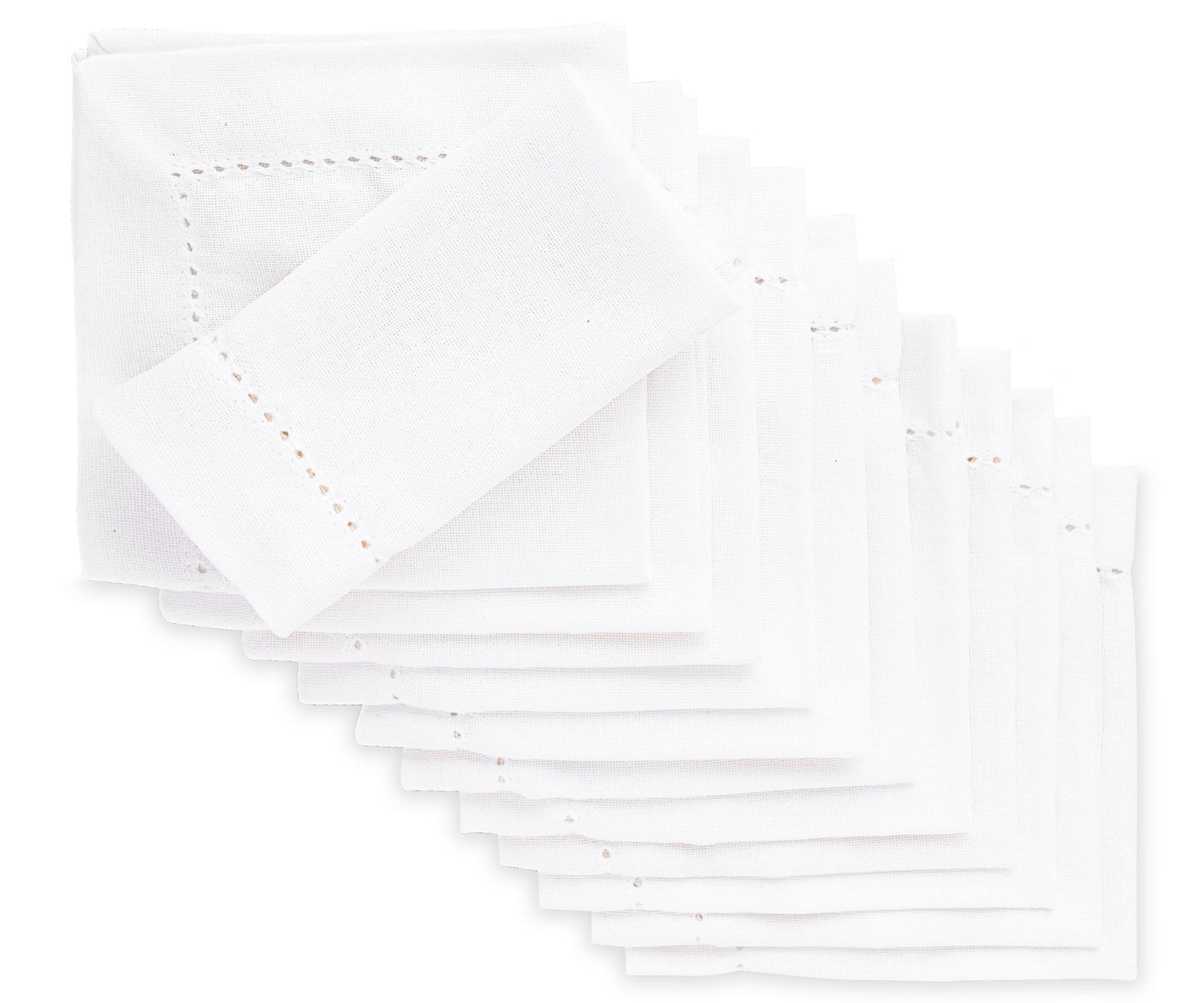 White Cocktail Napkins - 10 Inch Napkins