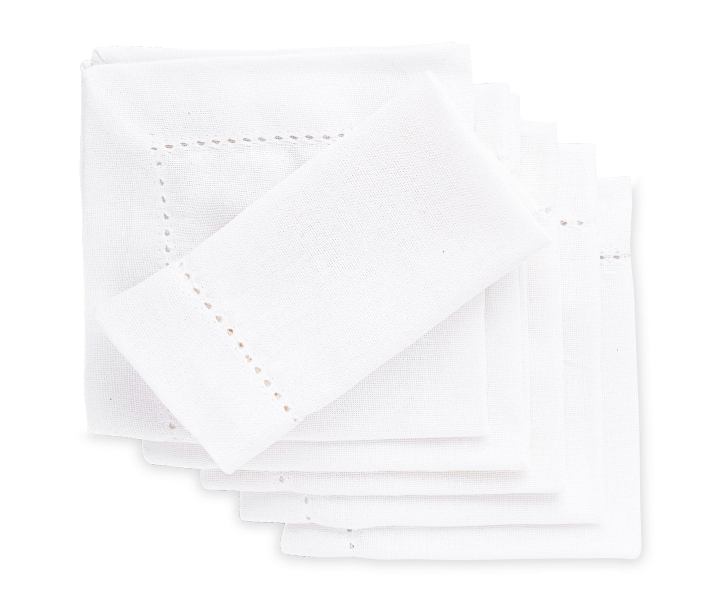 White Cocktail Napkins - 10 Inch Napkins