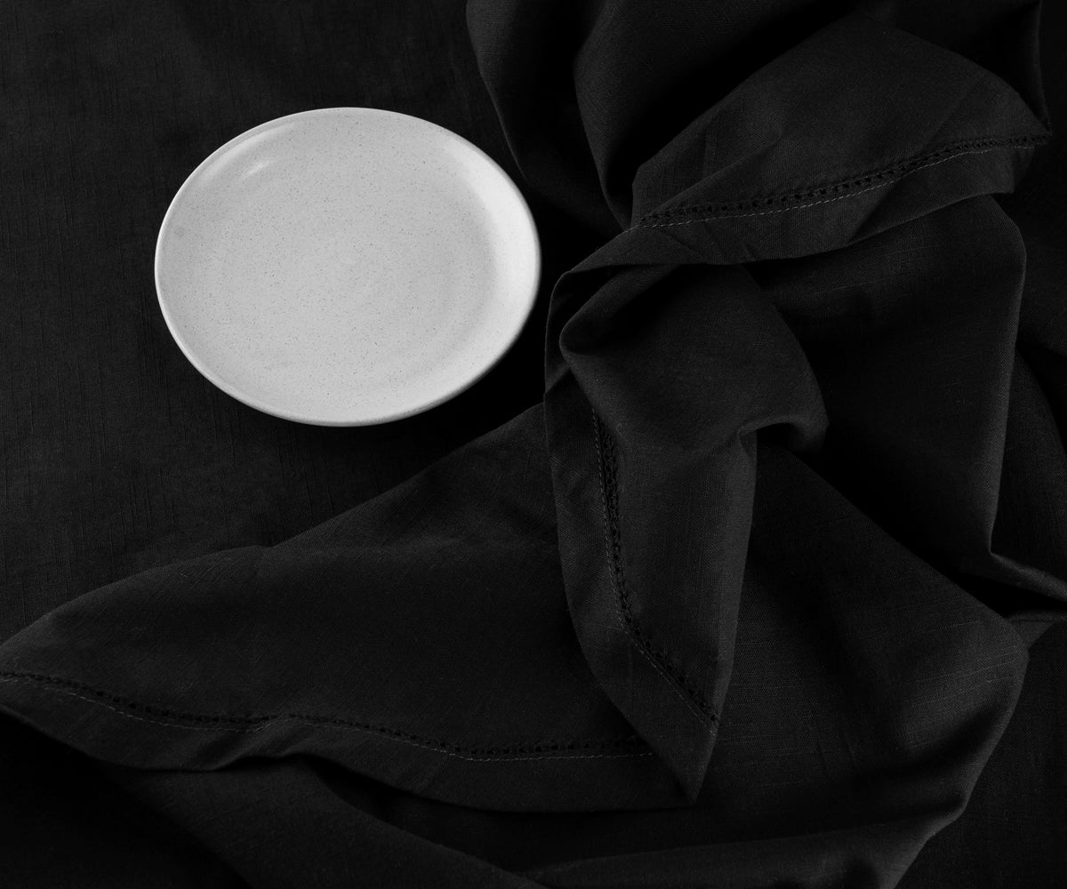 Black Circle Tablecloth