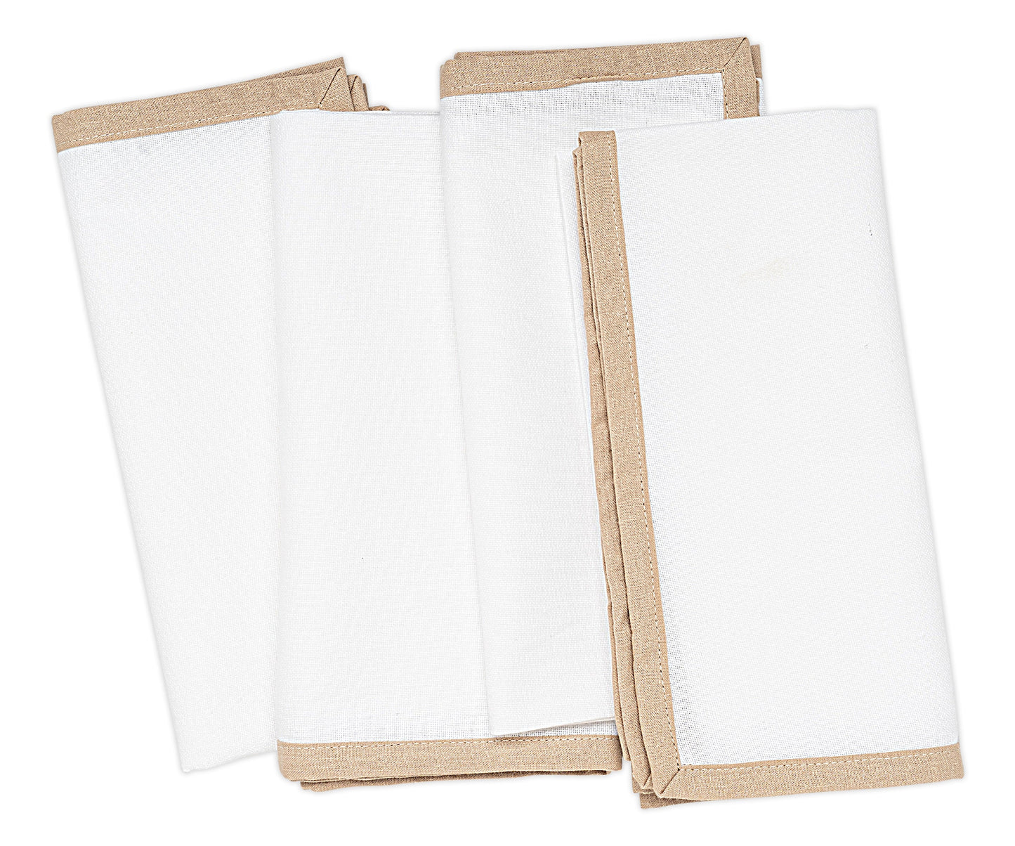 Cotton Dinner Napkins Set of 4 – Piping Trim