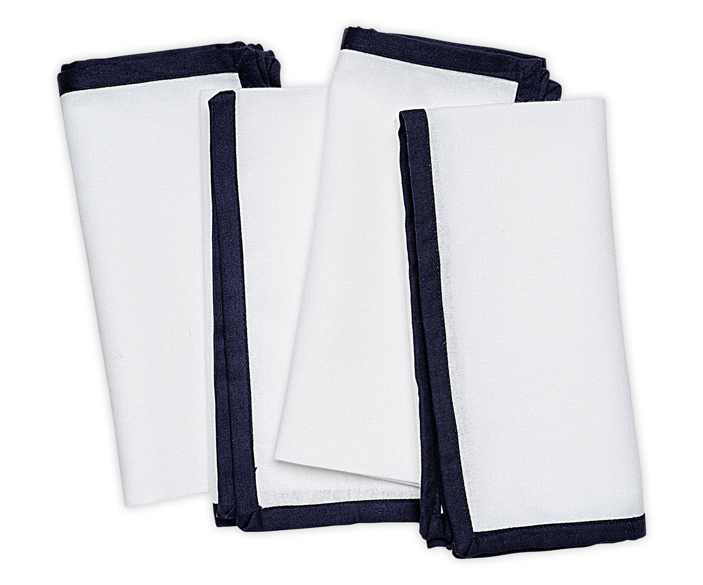 Cotton Dinner Napkins Set of 4 – Piping Trim