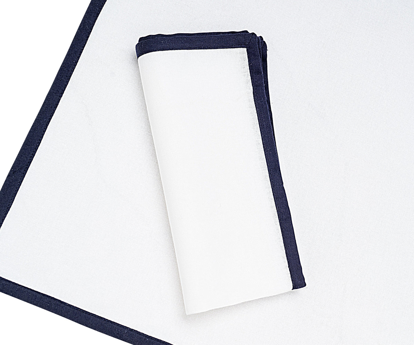 Cotton Dinner Napkins Set of 4 – Piping Trim
