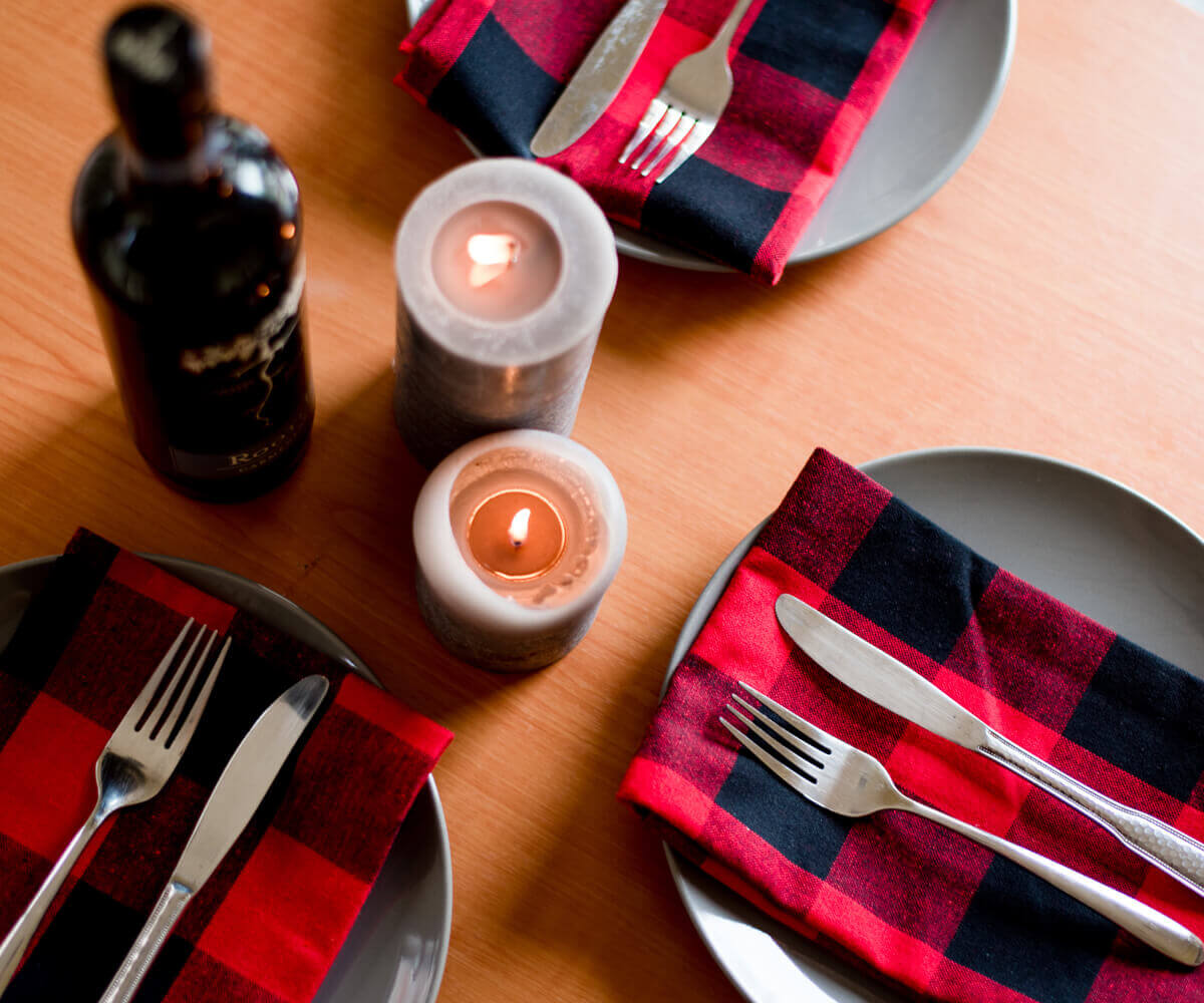 Cotton Napkins - Plaid Cloth Napkins