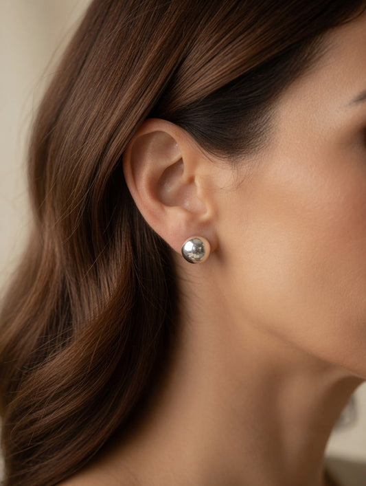 Classic 6mm Sterling Silver Stud Earrings