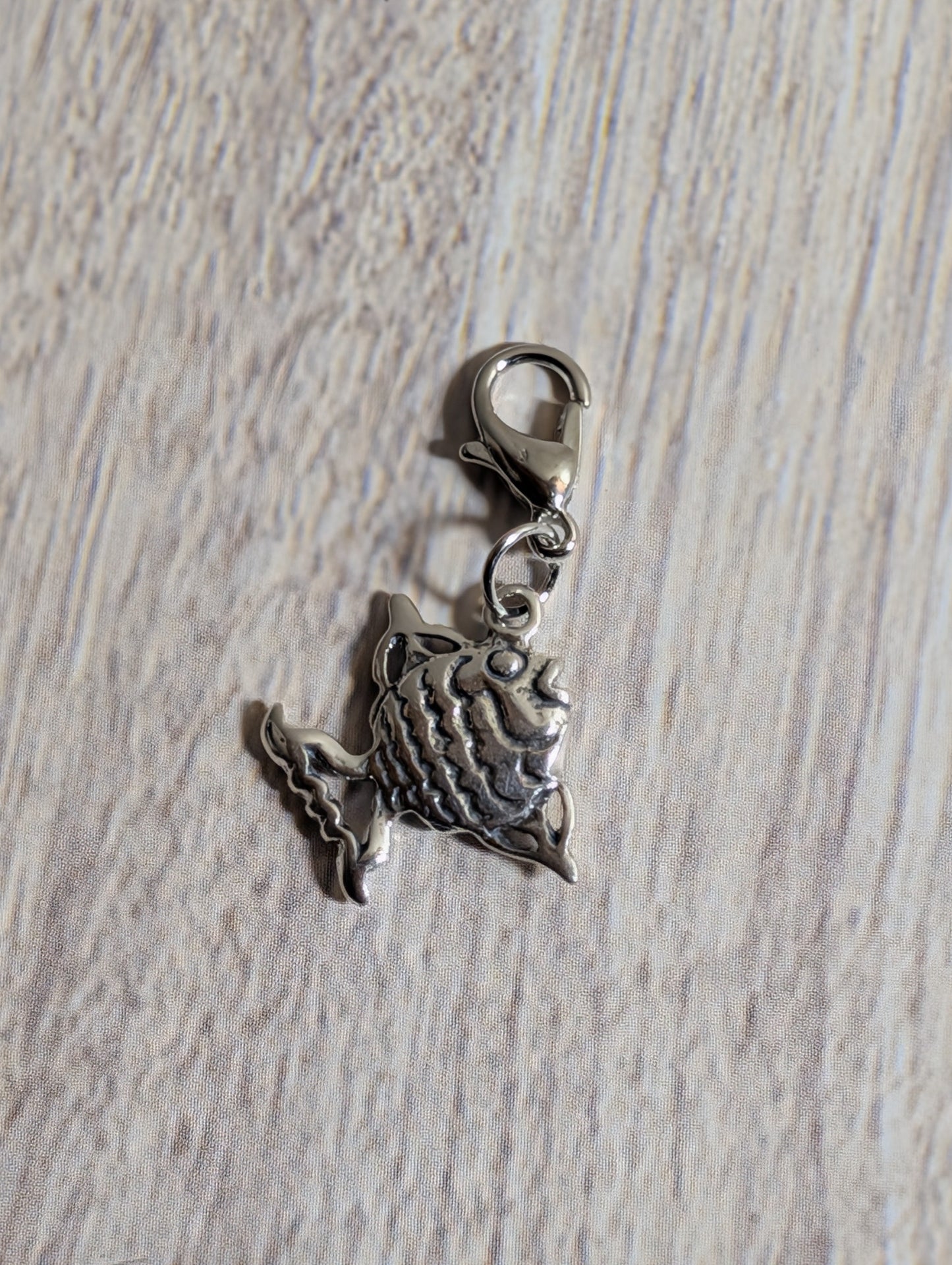Handcrafted Angelfish Charm Sterling Silver