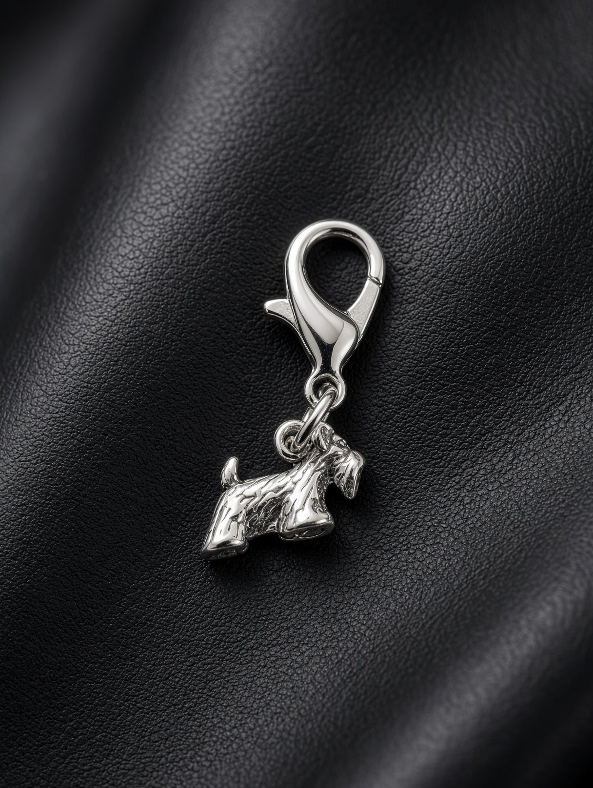 Handcrafted Mini Scottish Terrier Dog Charm Sterling Silver