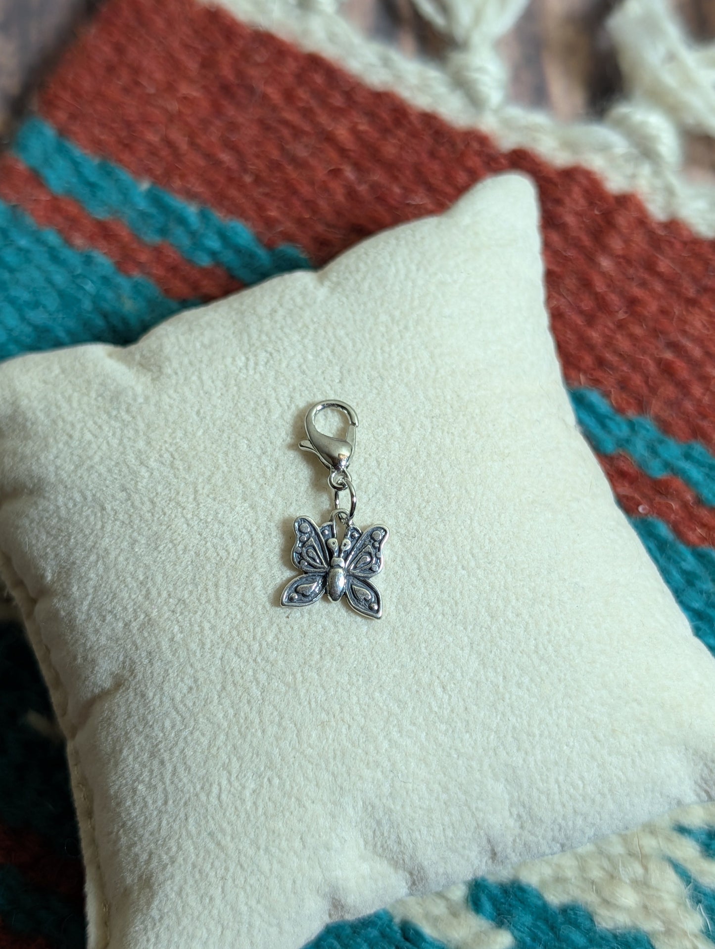 Handcrafted Small Butterfly Charm Sterling Silver Variant 1