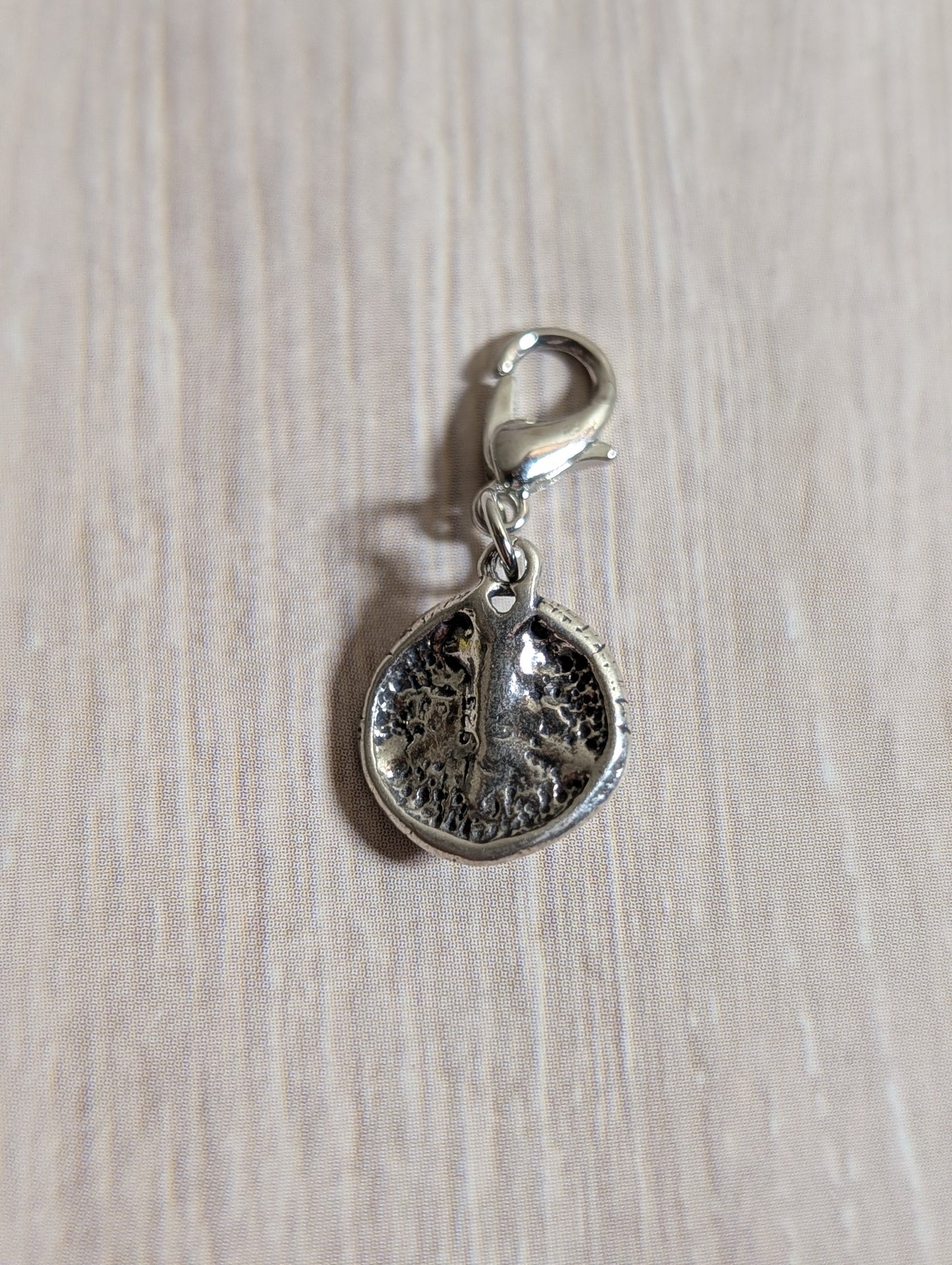 Handcrafted Frog On A Leaf Charm Sterling Silver