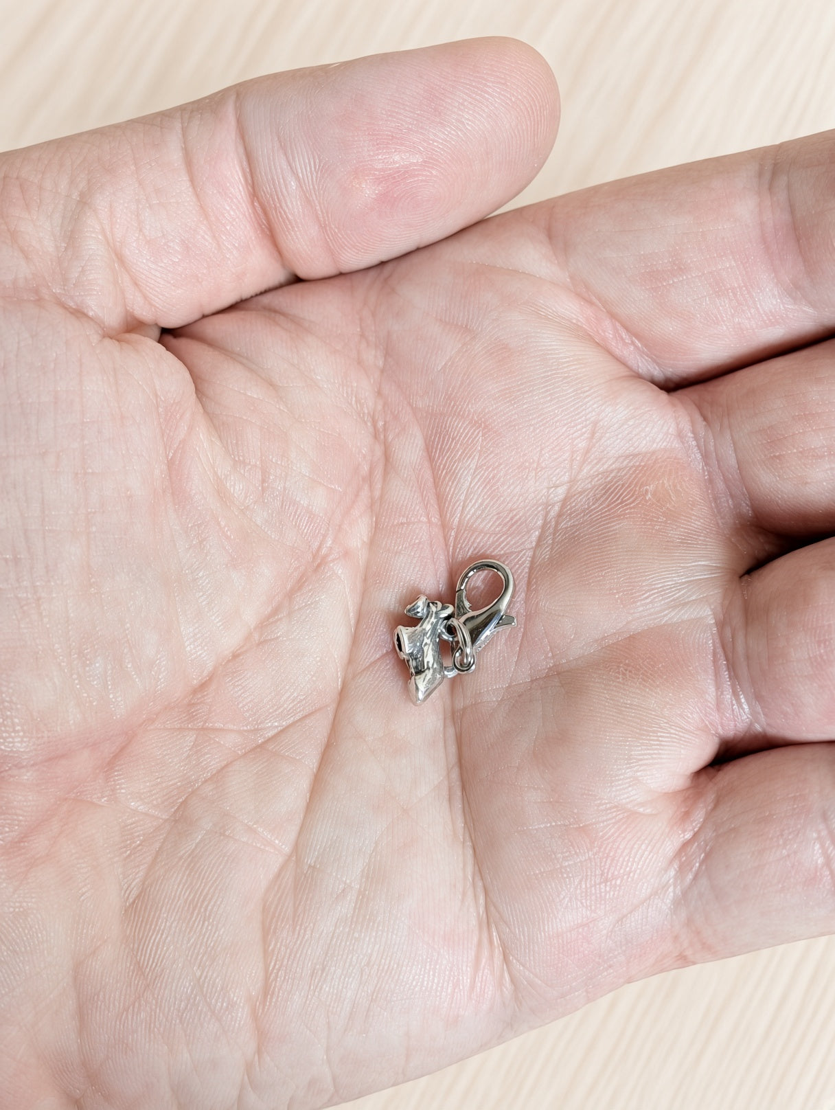 Handcrafted Mini Scottish Terrier Dog Charm Sterling Silver