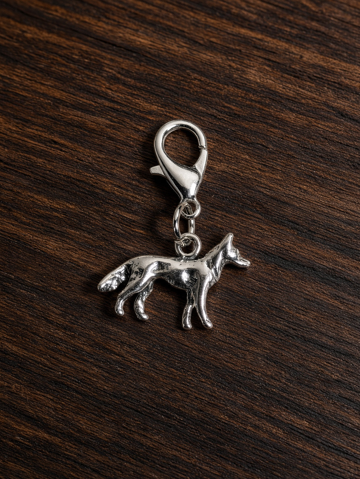 Handcrafted Small Shepherd Dog Charm Sterling Silver Variant 1