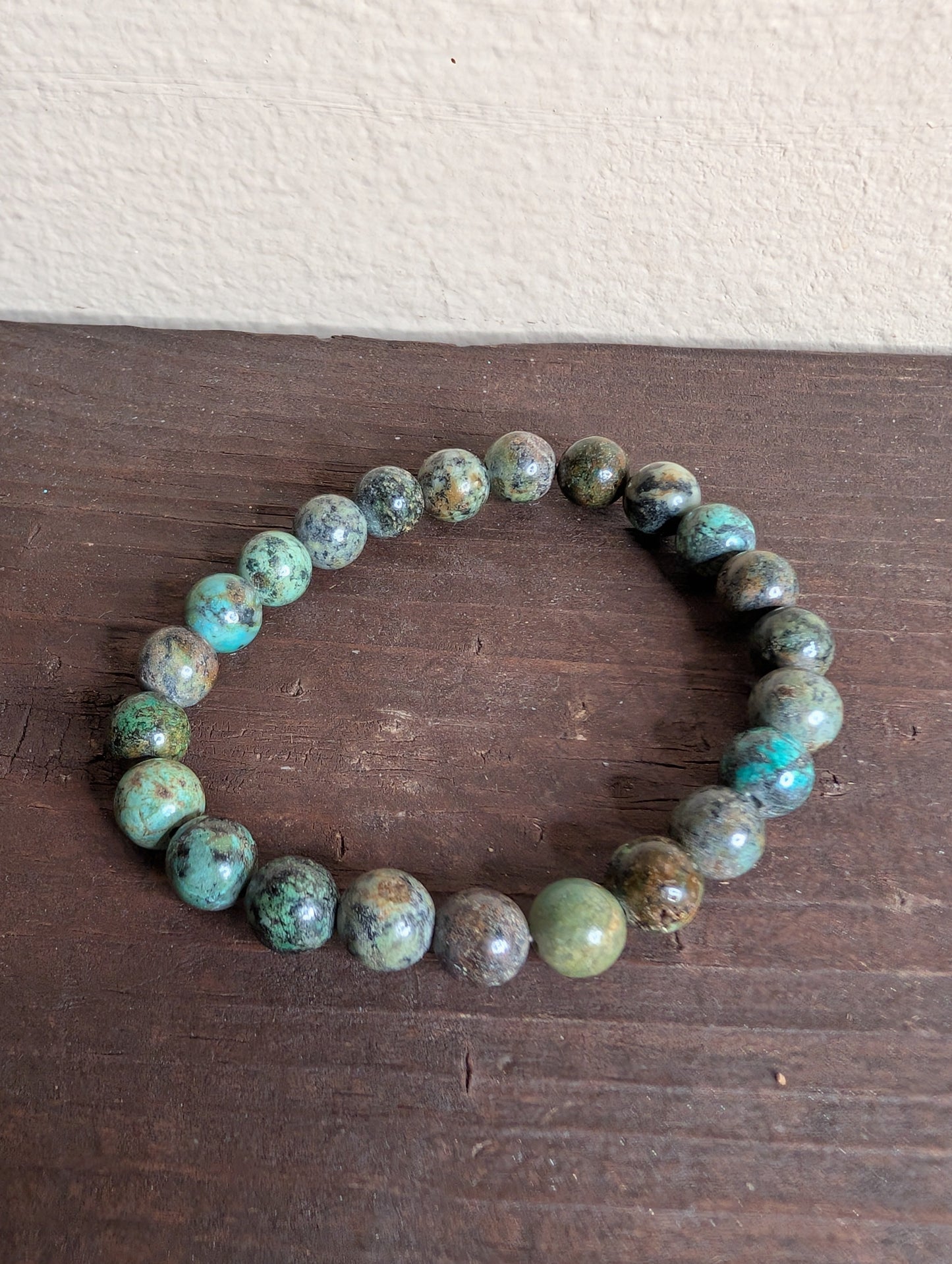 African Turquoise Jasper 8mm Beaded Stretch Bracelet