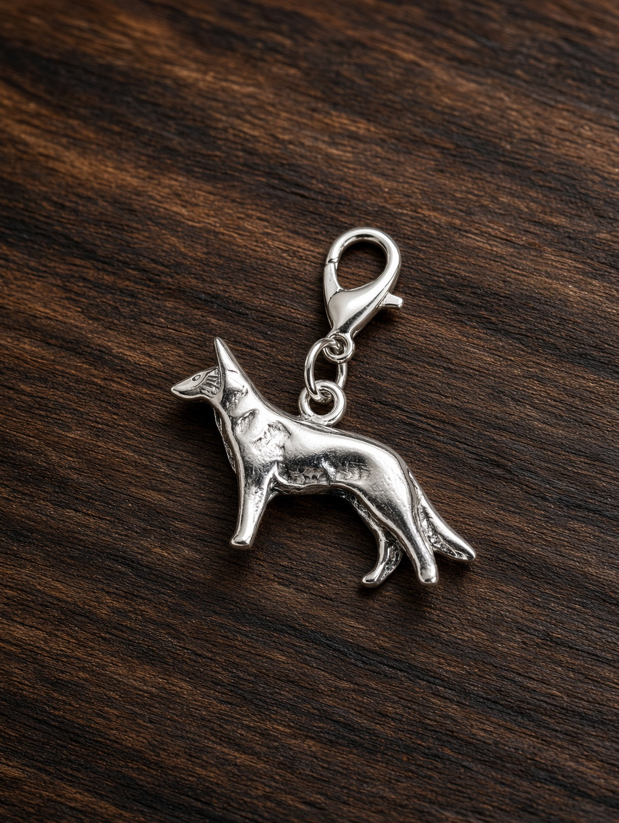 Handcrafted Shepherd Dog Charm Sterling Silver Variant 2