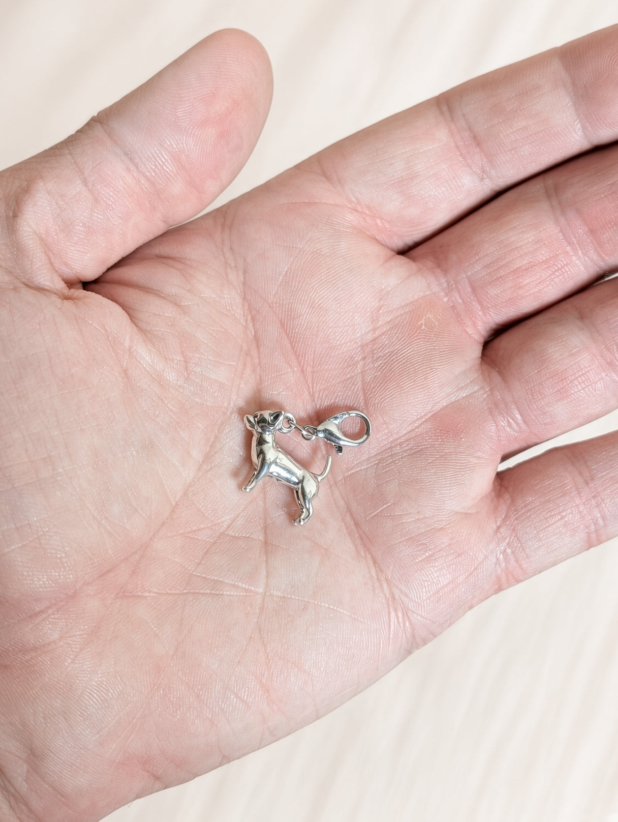 Handcrafted Chihuahua Dog Charm Sterling Silver