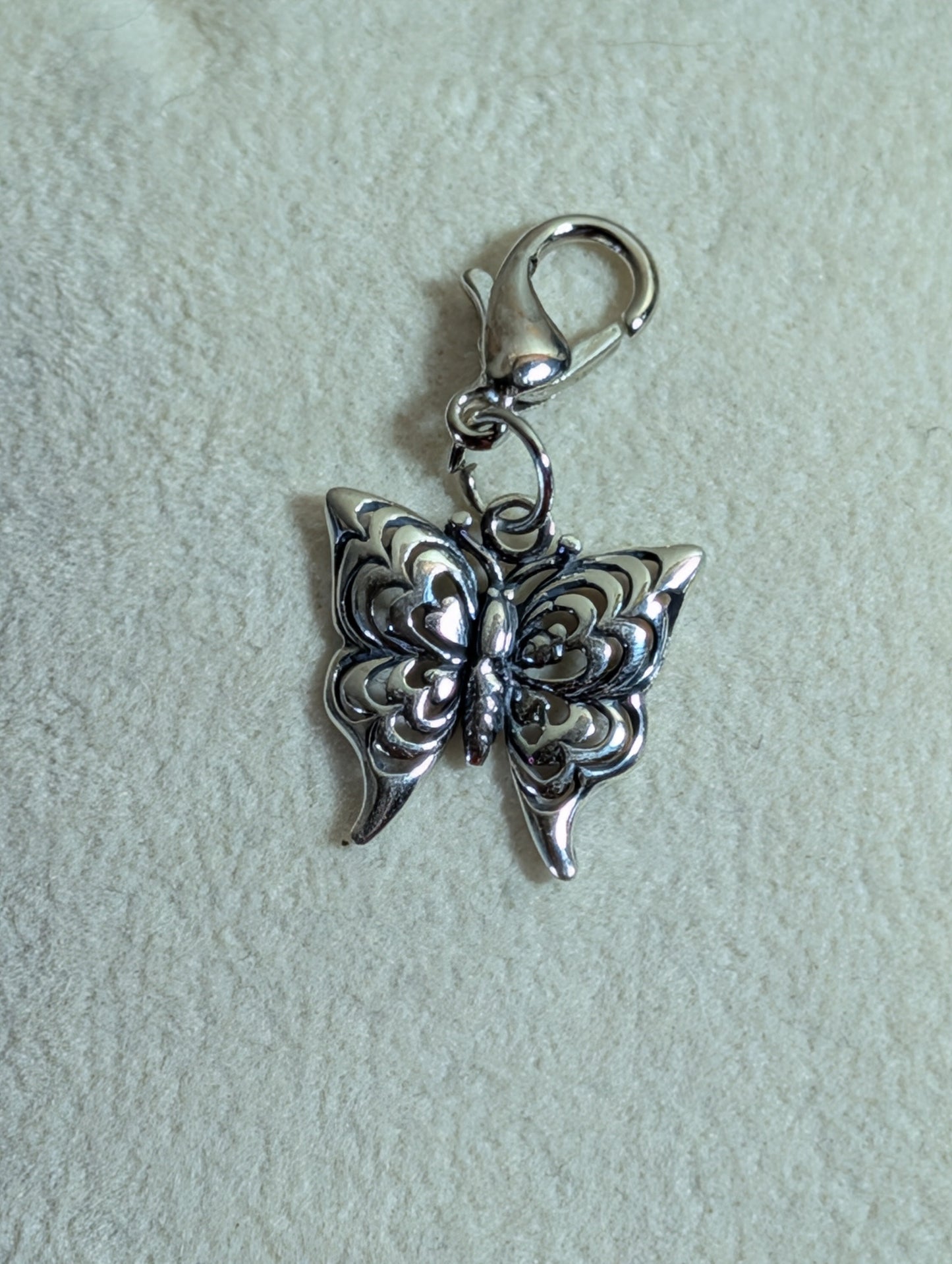 Handcrafted Small Butterfly Charm Sterling Silver Variant 3